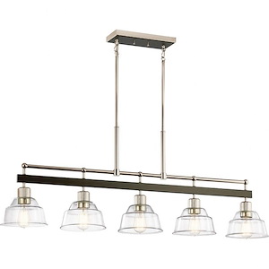 Eastmont - 5 Light Linear Chandelier In Vintage Industrial Style-19 Inches Tall and 8 Inches Wide - 1031887