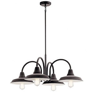 Marrus - 4 Light Small Chandelier In Vintage Industrial Style-12.5 Inches Tall and 31.5 Inches Wide - 1151697