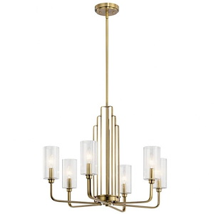 Kimrose - 6 Light Large Chandelier In Art Deco Style-20.75 Inches Tall and 27 Inches Wide - 1147938