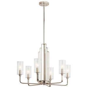 Kimrose - 6 Light Medium Chandelier In Art Deco Style-20.75 Inches Tall and 27 Inches Wide - 1151766