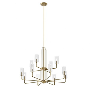 Kimrose - 12 Light 2-Tier Large Chandelier In Art Deco Style-40.5 Inches Wide - 1153326