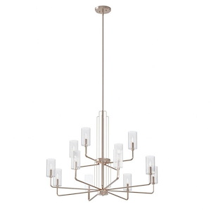 Kimrose - 12 Light 2-Tier Large Chandelier In Art Deco Style-32.25 Inches Tall and 40.5 Inches Wide - 1149154
