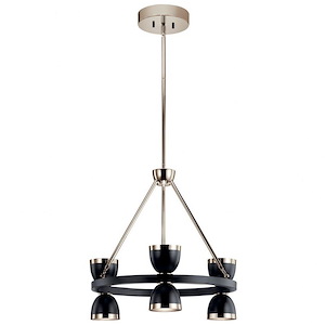 Baland - 6 LED Small Chandelier In Mid-Century Modern Style-20 Inches Tall and 22 Inches Wide - 1031898