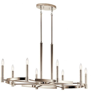 Tolani - 8 Light Oval Chandelier In Soft Contemporary Style-20 Inches Tall and 21.5 Inches Wide - 1149999
