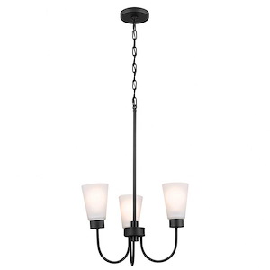 Erma - 3 Light Small Chandelier In Updated Traditional Style-18.5 Inches Tall - 1153700