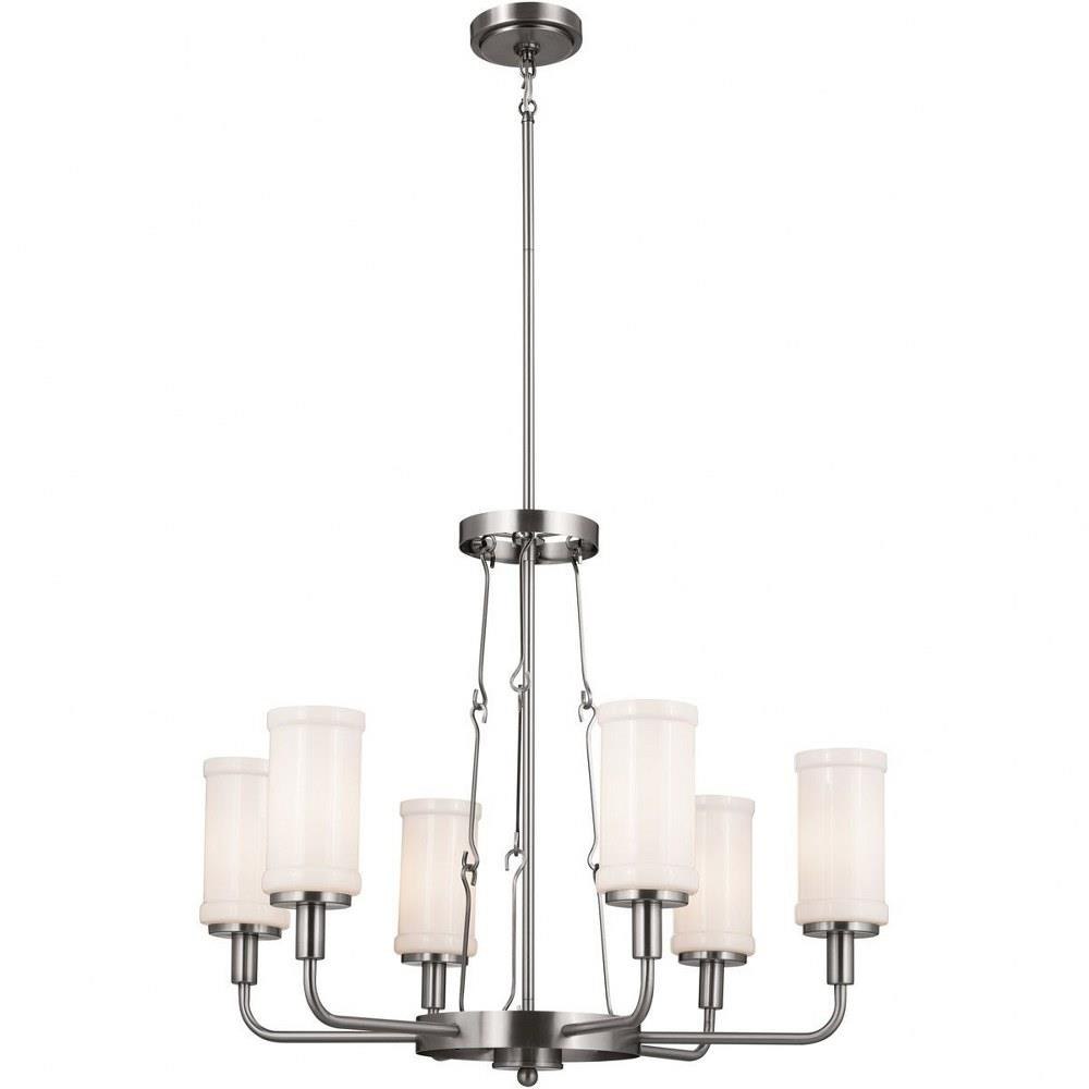 KICHLER Vetivene 29 in. 6-Light Natural Brass Vintage Candlestick