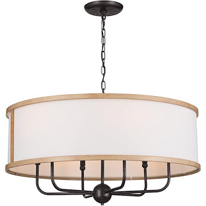 Heddle - 6 Light Medium Chandelier In Homestead Style-17 Inches Tall and 30.5 Inches Wide