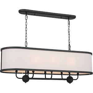 Heddle - 8 Light Double Linear Chandelier In Homestead Style-16 Inches Tall and 13 Inches Wide