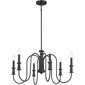 Karthe - 6 Light Medium Chandelier In Homestead Style-15.5 Inches Tall and 28.75 Inches Wide - 1146053