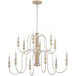 Karthe - 12 Light 2-Tier Chandelier In Homestead Style-29.75 Inches Tall and 42 Inches Wide - 1145994