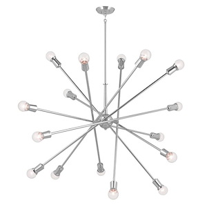 Armstrong - 16 Light Large Chandelier In Mid-Century Modern Style-21.25 Inches Tall and 63 Inches Wide