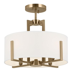 Malen - 4 Light Semi-Flush Mount-14.25 Inches Tall and 15.5 Inches Wide