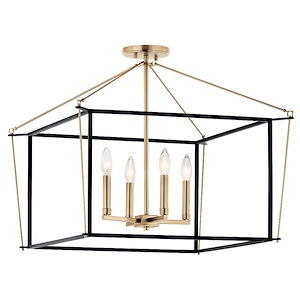 Eisley - 4 Light Semi-Flush Mount-20 Inches Tall and 24 Inches Wide - 1335420
