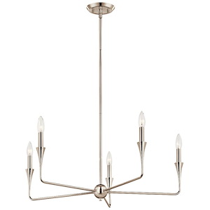 Alvaro - 5 Light Chandelier-19.25 Inches Tall and 30.25 Inches Wide - 1335372