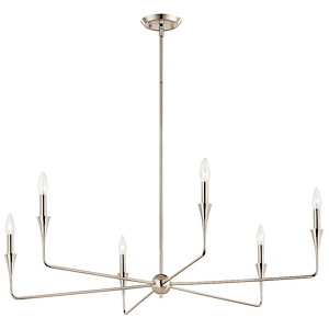 Alvaro - 6 Light Chandelier-19.25 Inches Tall and 40.25 Inches Wide - 1335343