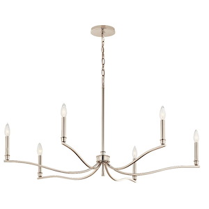 Malene - 6 Light Chandelier-22.25 Inches Tall and 42 Inches Wide - 1335374