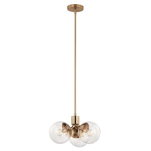 Silvarious - 3 Light Chandelier-9.5 Inches Tall and 16.5 Inches Wide - 1335309