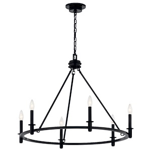 Carrick - 6 Light Chandelier-23.75 Inches Tall and 32.25 Inches Wide - 1335355