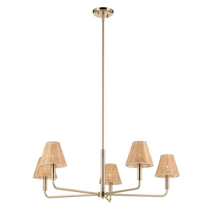 Bekah - 5 Light Chandelier-11.75 Inch Tall and 38 Inch Wide - 1371207