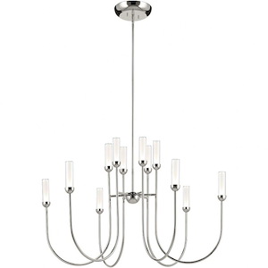 Moraine - 55W 12 LED XLarge Chandelier-27.5 Inch Tall and 40 Inch Wide - 1371147
