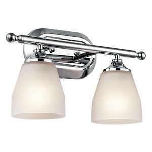 Ansonia - 2 light Bath Fixture - with Soft Contemporary inspirations - 8.75 inches tall by 14.75 inches wide