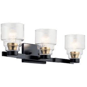 Vionnet - 3 Light Bath Vanity Approved for Damp Locations - with Transitional inspirations - 7.5 inches tall by 24 inches wide - 970327