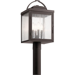 Carlson - 4 Light Outdoor Post Lantern - With Traditional Inspirations - 19.5 Inches Tall By 10.25 Inches Wide - 1254733