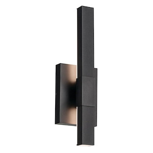 Nocar - 20W 1 LED Small Outdoor Wall Mount In Minimalist Style-16 Inches Tall and 5 Inches Wide