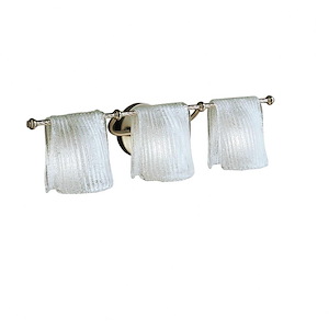 3 light Wall Mount - with Transitional inspirations - 6.5 inches tall by 26.5 inches wide