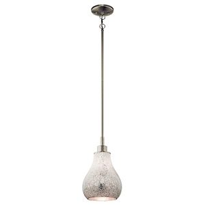 Crystal Ball - 1 light Mini Pendant - with Tiffany Transitional inspirations - 12.75 inches tall by 8 inches wide - 967616