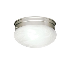 Ceiling Space - 2 light Flush Mount - with Utilitarian inspirations - 5.5 inches tall by 9.25 inches wide - 966418