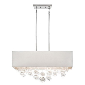 Piatt - 6 Light Rectangular Pendant In Contemporary Style-11 Inches Tall and 17.75 Inches Wide