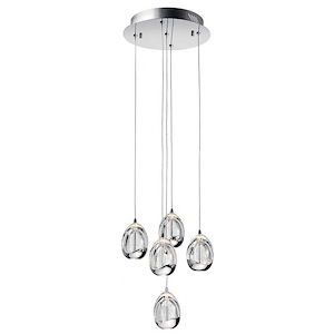 Lavinia - 5 LED Cluster Pendant In Contemporary Style- Inches Tall and 5.5 Inches Wide - 1307150
