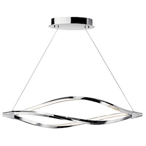 Meridian - 1 LED Pendant In Contemporary Style-11 Inches Tall and 11 Inches Wide