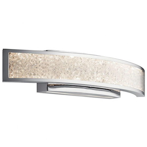 Crushed Ice - 2 LED Linear Bath Vanity In Contemporary Style-24.25 Inches Tall and 4.75 Inches Wide