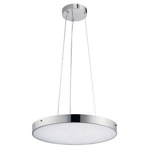 Crystal Moon - 1 LED Pendant In Contemporary Style-24 Inches Tall and 2.5 Inches Wide - 1308372
