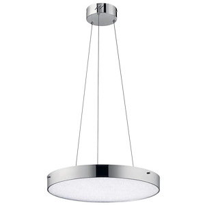 Crystal Moon - 1 LED Pendant In Contemporary Style-19.75 Inches Tall and 2 Inches Wide - 1307921