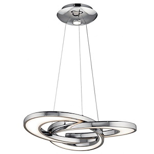 Destiny - 3 LED Chandelier In Contemporary Style- Inches Tall and 2.25 Inches Wide