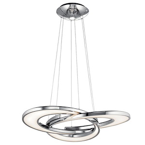 Destiny - 3 LED Chandelier In Contemporary Style- Inches Tall and 2.25 Inches Wide