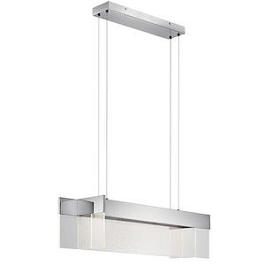 Geo - 4 LED Linear Pendant In Contemporary Style-11.25 Inches Tall and 9 Inches Wide
