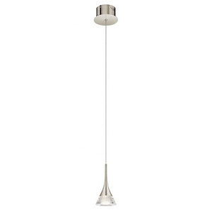 Kabru - 1 LED Mini Pendant In Contemporary Style- Inches Tall and 9.25 Inches Wide