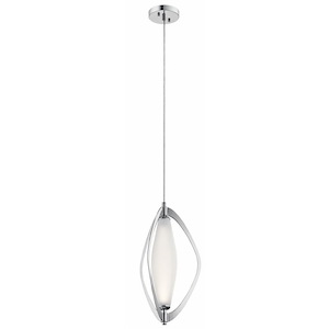 Kivik - 9W 1 LED Pendant In Contemporary Style-11.75 Inches Tall and 19.25 Inches Wide