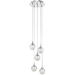 Kiss - 5 LED Cluster Pendant In Contemporary Style- Inches Tall and 8 Inches Wide - 1307956