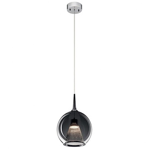 Zin - 1 LED Round Mini Pendant In Contemporary Style- Inches Tall and 14.5 Inches Wide