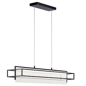 Vega - 96W 3 LED Linear Pendant In Contemporary Style-8 Inches Tall and 8 Inches Wide