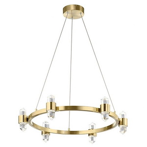Arabella - 414W 12 LED Chandelier In Contemporary Style- Inches Tall and 5.75 Inches Wide