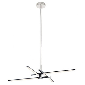 Charter - 124W 4 LED Pendant In Contemporary Style-40.5 Inches Tall and 8.5 Inches Wide