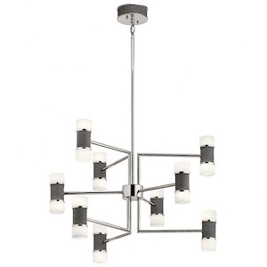 Vey - 9 LED 3-Tier Chandelier In Contemporary Style-26 Inches Tall and 18.5 Inches Wide