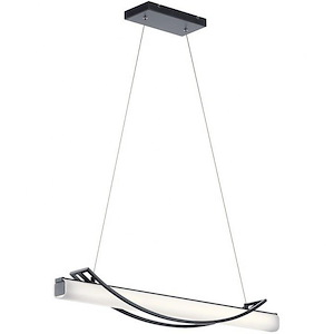Rowan - 30W 1 LED Linear Pendant In Contemporary Style-4.75 Inches Tall and 5.25 Inches Wide