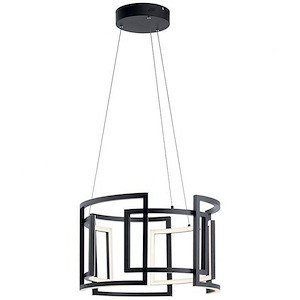 Melko - 9 LED Round Pendant In Contemporary Style- Inches Tall and 14.75 Inches Wide